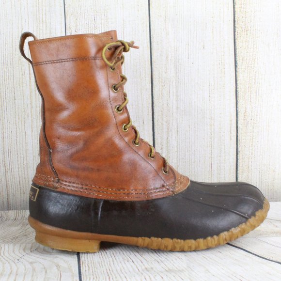 L.L. Bean Other - VINTAGE LL BEAN Waterproof Leather Duck Boots 8 W